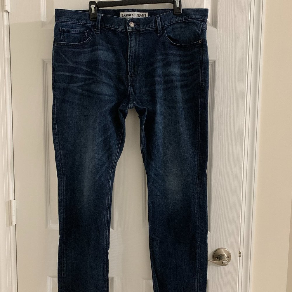 Express Men's ROCCO Slim Fit Jeans, Size 38x32 - Picture 13 of 14